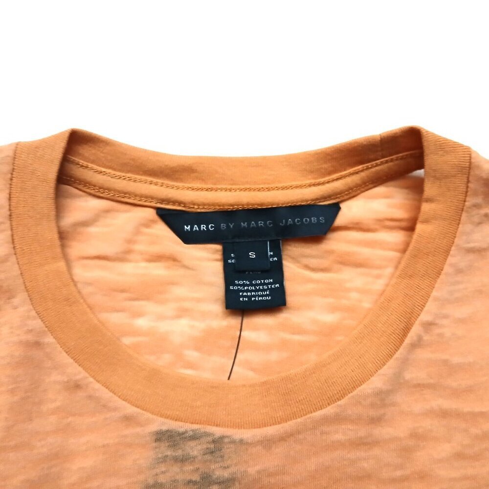 Marc by Marc Jacobs Orange Multi-Color Follow The Sun Graphic Tee Shirt SZ S - Picture 7 of 7